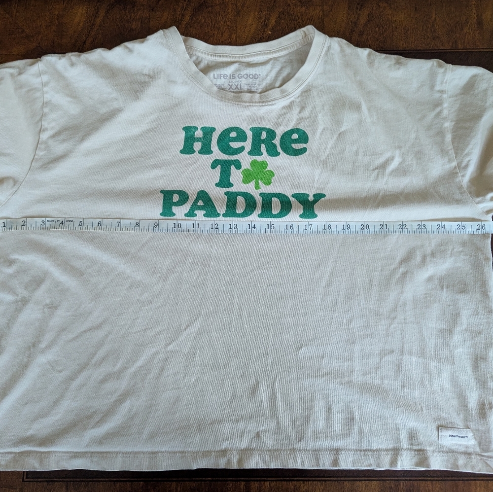 Life Is Good 'Here to Paddy' Clover Short Sleeve Crusher Boxy T-Shirt size XXL - Picture 7 of 8
